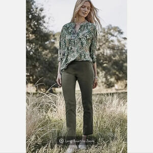 J JILL Essential Ponte Slim Ankle Pants Stretch Elastic Waist Pull On Comfy 8